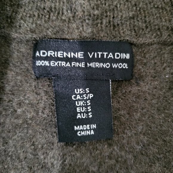 Adrienne Vittadini Merino Wool Grey Cardigan Sweater SZ S - Picture 5 of 7